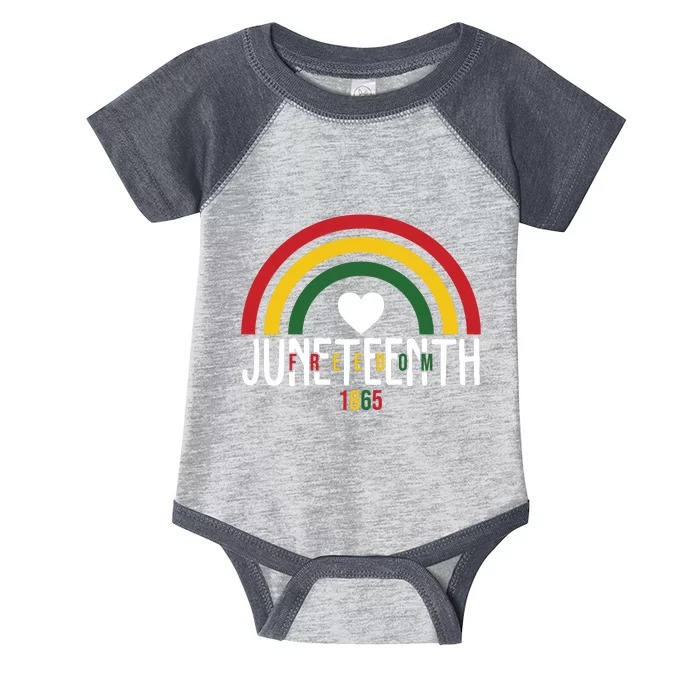 Juneteenth Freedom 1865 Rainbow Infant Baby Jersey Bodysuit