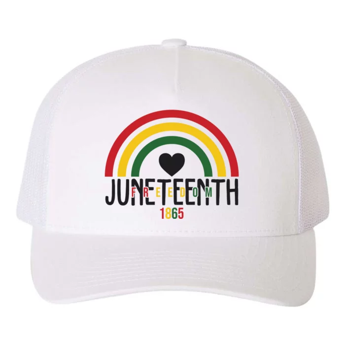 Juneteenth Freedom 1865 Rainbow Yupoong Adult 5-Panel Trucker Hat