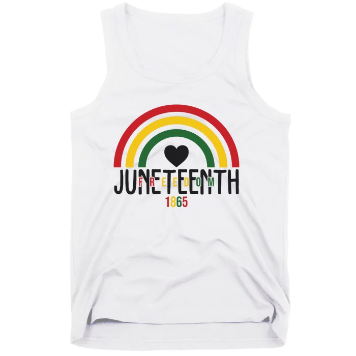 Juneteenth Freedom 1865 Rainbow Tank Top