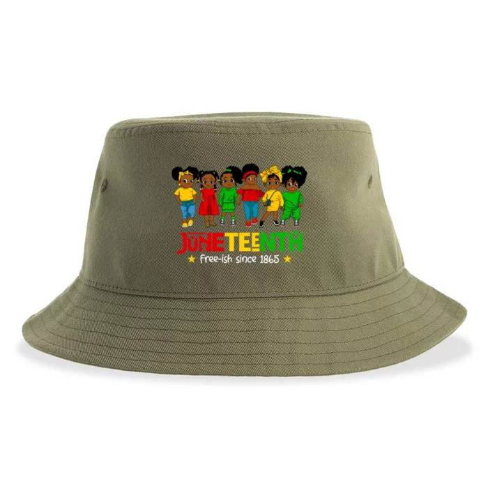 Juneteenth Freeish 1865 African American Queen Great Gift Sustainable Bucket Hat