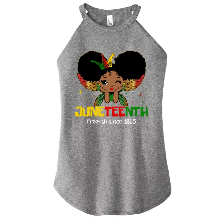 Juneteenth Freeish 1865 Black Freedom Queen Bhm Gift Women’s Perfect Tri Rocker Tank