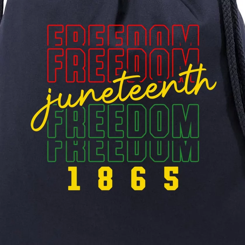 Juneteenth Freedom 1865 Celebrate Black History Month Gift Drawstring Bag