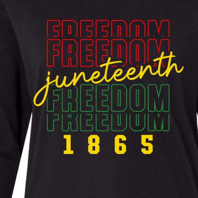 Juneteenth Freedom 1865 Celebrate Black History Month Gift Womens Cotton Relaxed Long Sleeve T-Shirt