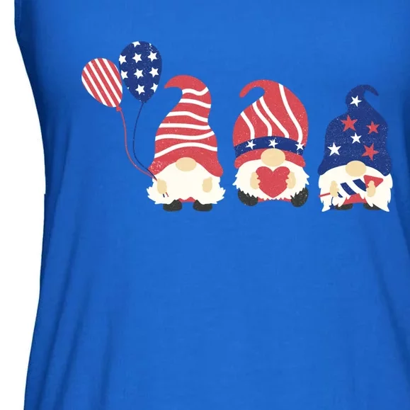 July Fourth 4th Of July Gnome Fireworks Funny Cool Gift Ladies Essential Flowy Tank