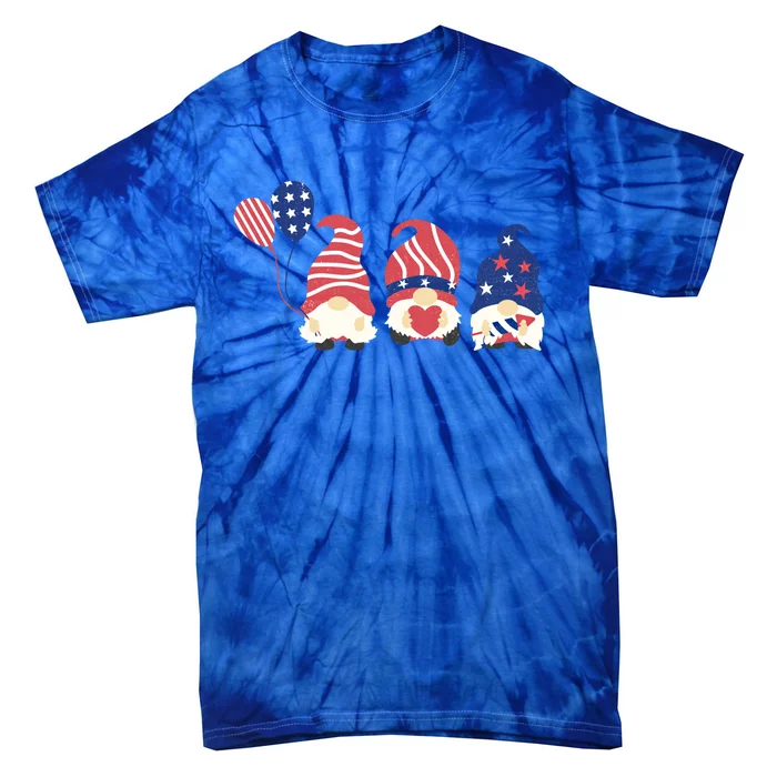 July Fourth 4th Of July Gnome Fireworks Funny Cool Gift Tie-Dye T-Shirt