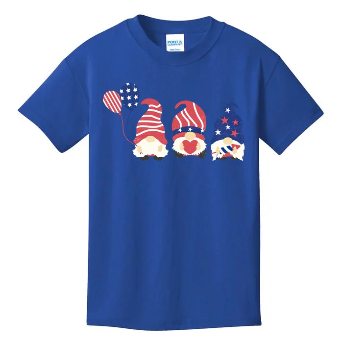 July Fourth 4th Of July Gnome Fireworks Funny Cool Gift Kids T-Shirt