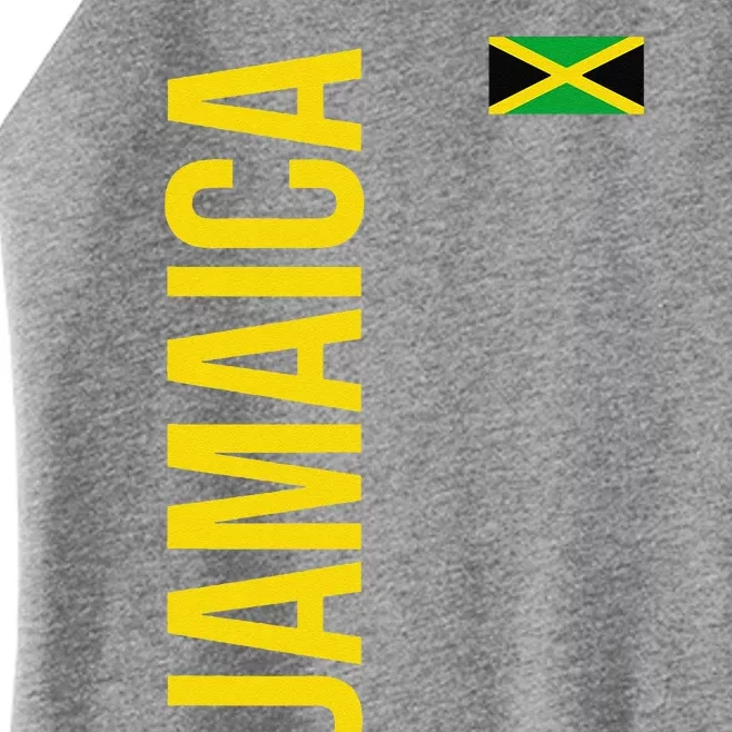 Jamaica Flag Athletic Soccer Football Sports Jersey Women’s Perfect Tri Rocker Tank