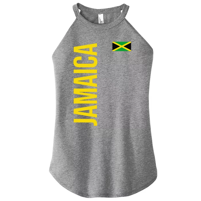 Jamaica Flag Athletic Soccer Football Sports Jersey Women’s Perfect Tri Rocker Tank