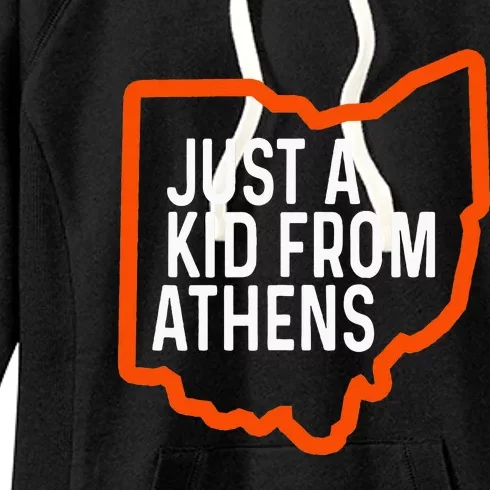 Just From Athens Ohio Cincinnati Burroh Orange Black Women's Fleece Hoodie