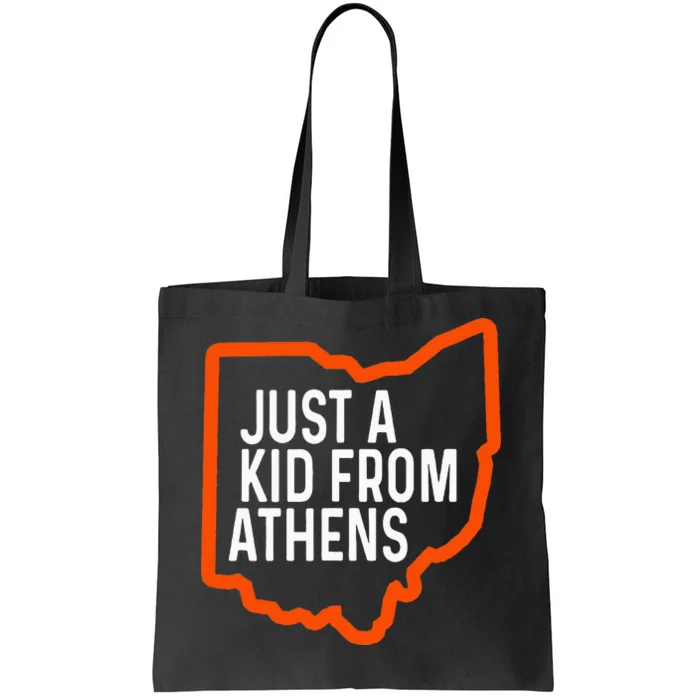 Just From Athens Ohio Cincinnati Burroh Orange Black Tote Bag