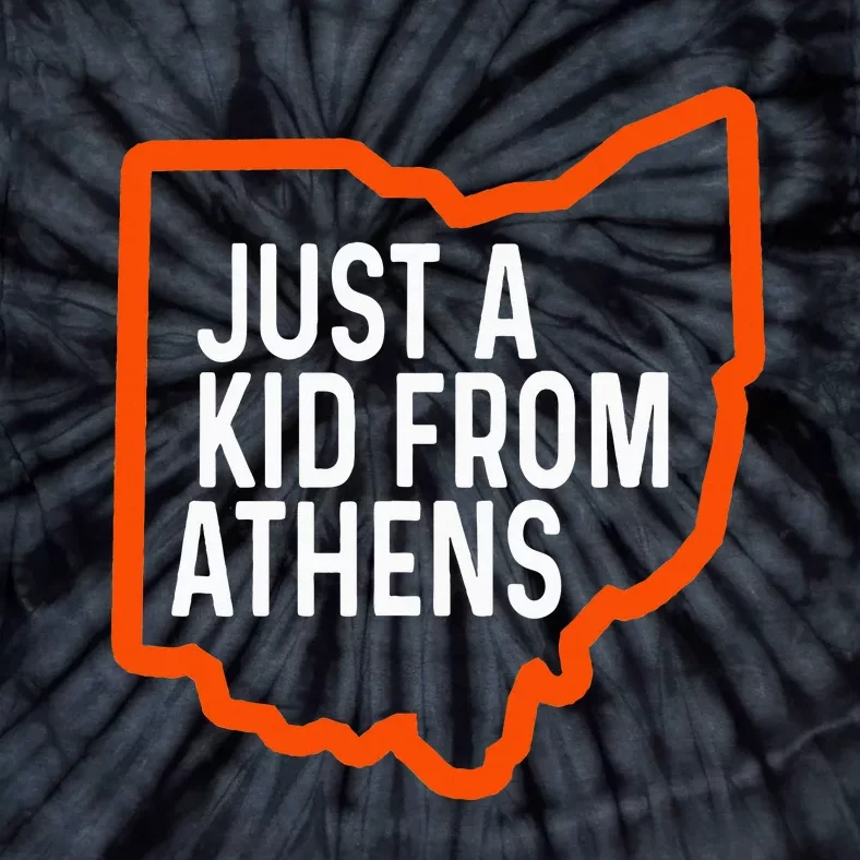 Just From Athens Ohio Cincinnati Burroh Orange Black Tie-Dye T-Shirt