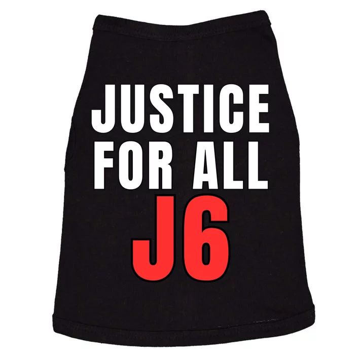 Justice For All J6 Red White And Blue, Freedom, First Amendment Doggie Tank