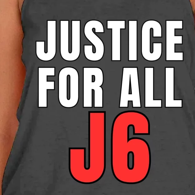 Justice For All J6 Red White And Blue, Freedom, First Amendment Women's Knotted Racerback Tank