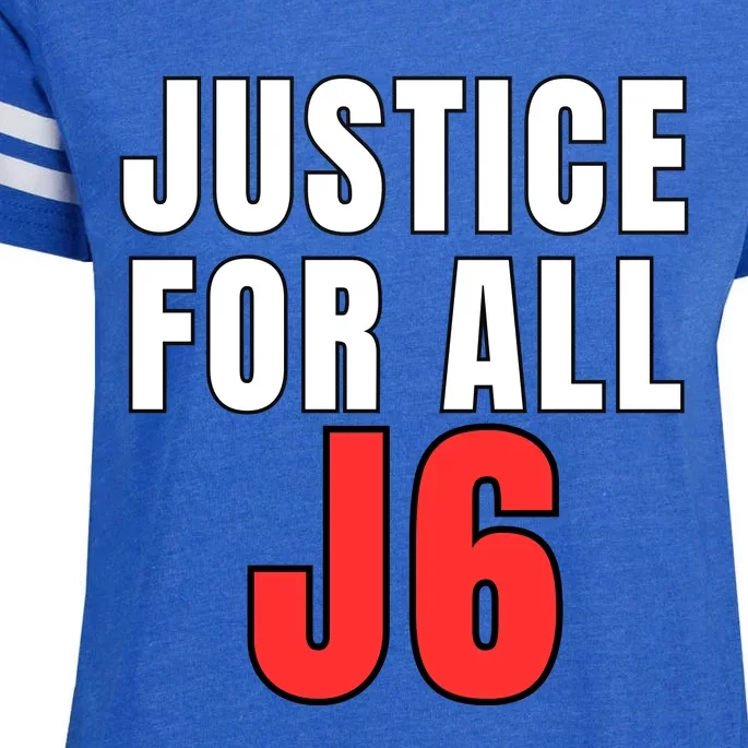 Justice For All J6 Red White And Blue, Freedom, First Amendment Enza Ladies Jersey Football T-Shirt