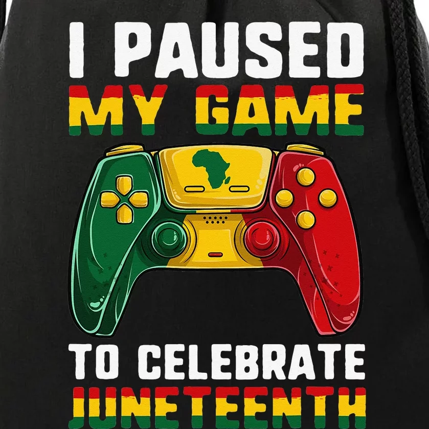 Juneteenth For African Juneteenth Gamer Drawstring Bag