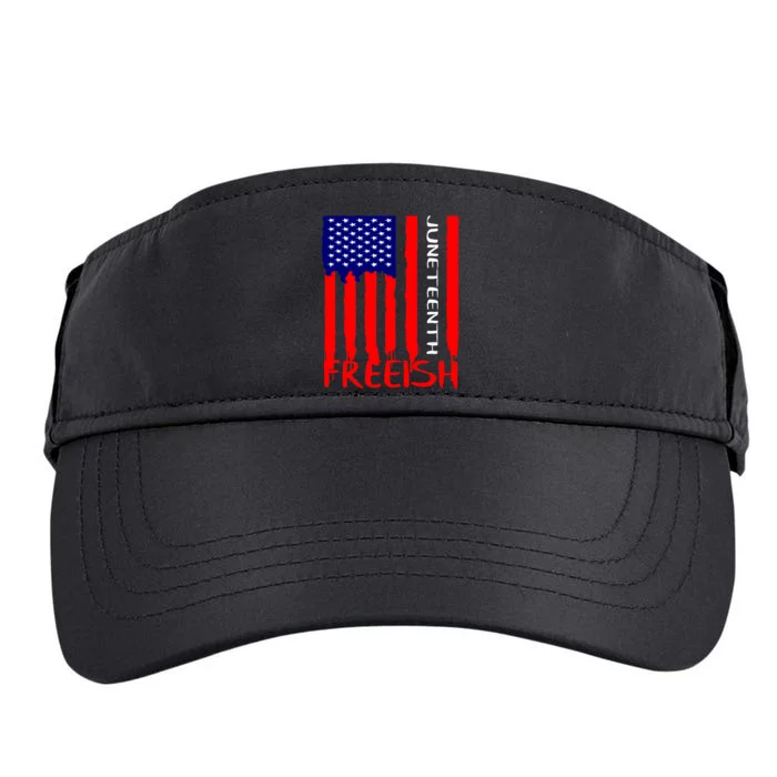 Juneteenth Freeish American Flag Adult Drive Performance Visor