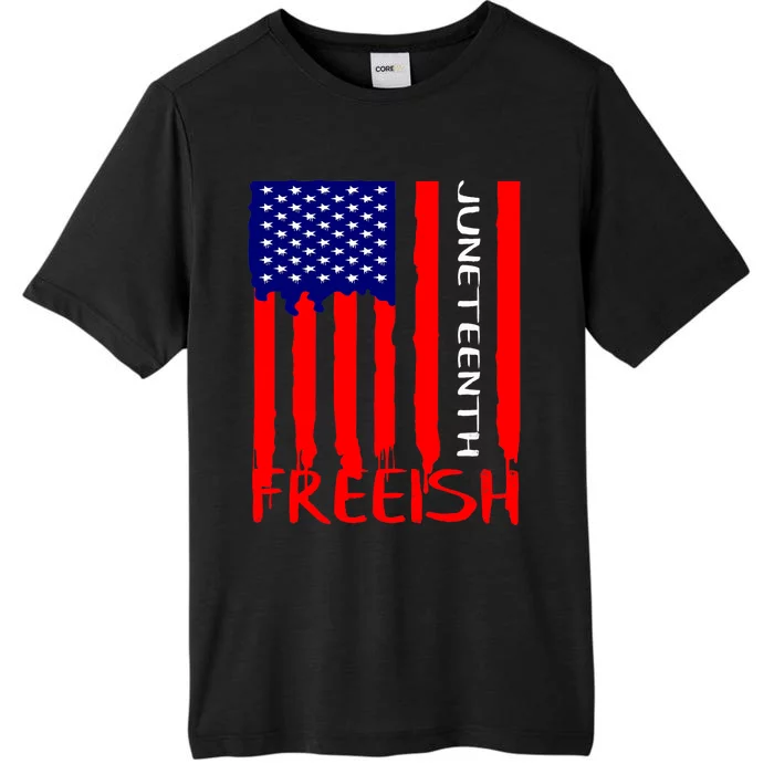 Juneteenth Freeish American Flag ChromaSoft Performance T-Shirt