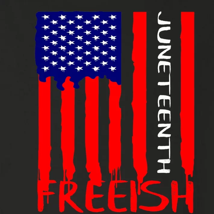 Juneteenth Freeish American Flag Toddler Long Sleeve Shirt