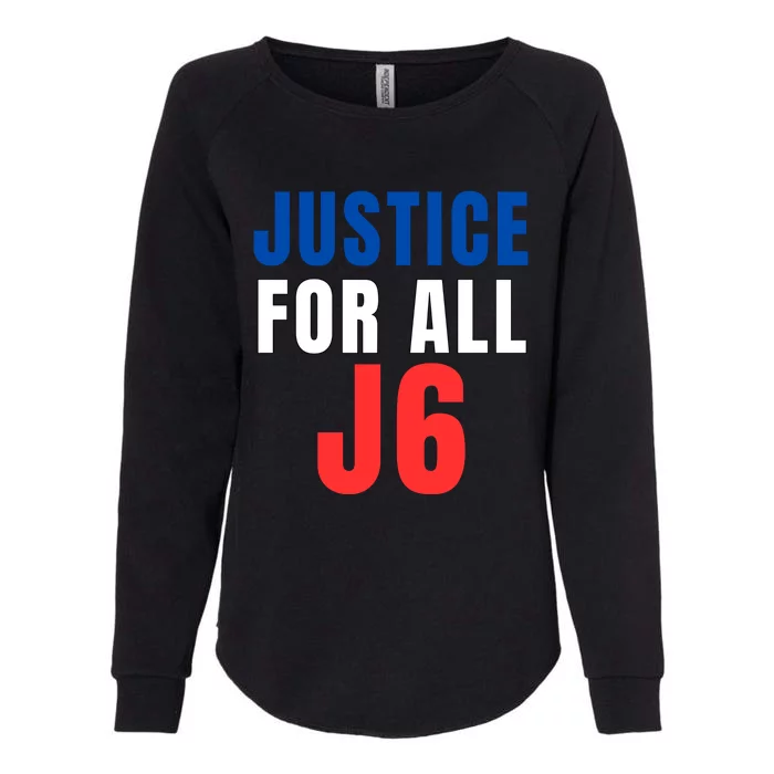 Justice For All J6, Red White And Blue, First Amendment, Freedom Womens California Wash Sweatshirt