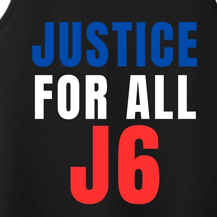 Justice For All J6, Red White And Blue, First Amendment, Freedom Performance Tank