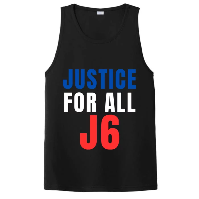 Justice For All J6, Red White And Blue, First Amendment, Freedom Performance Tank