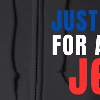 Justice For All J6, Red White And Blue, First Amendment, Freedom Full Zip Hoodie