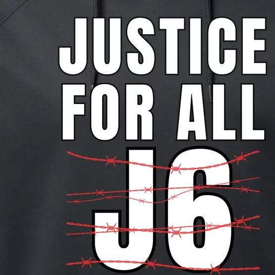 Justice For All J6, First Amendment, J6, Freedom Performance Fleece Hoodie