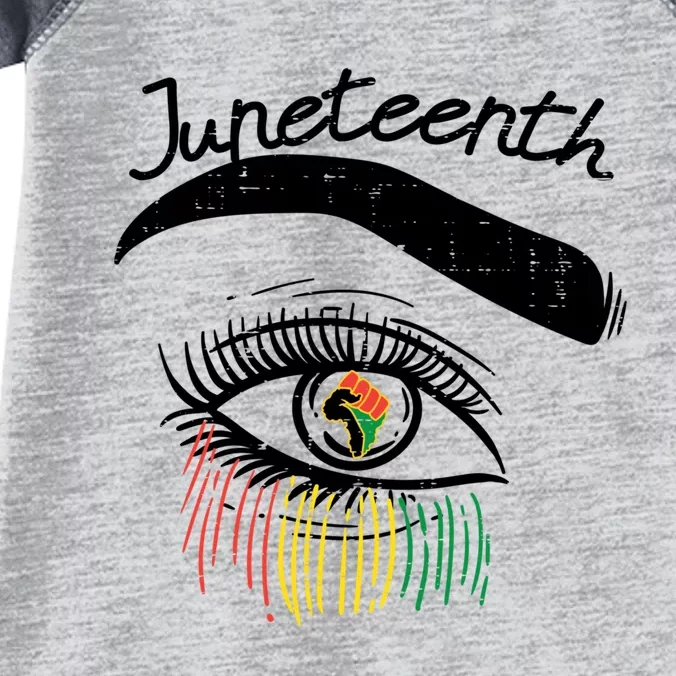 Juneteenth Flag African Eye June 19th Black Pride Women Gift Infant Baby Jersey Bodysuit