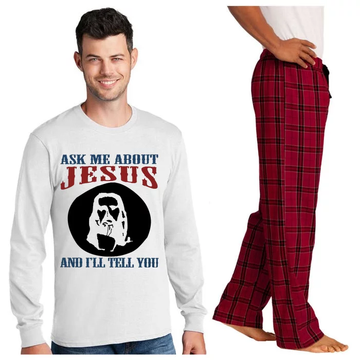 Jesus Face Afterimage Long Sleeve Pajama Set