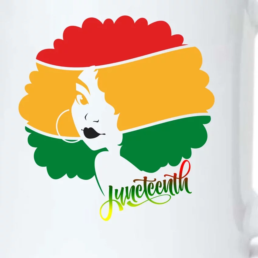 Juneteenth Female Afro African American Black Color Changing Mug