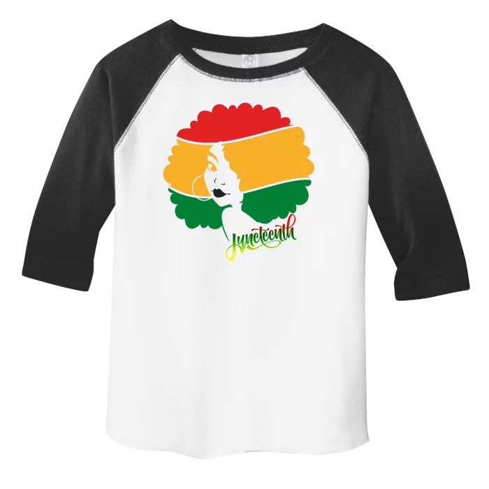 Juneteenth Female Afro African American Toddler Fine Jersey T-Shirt