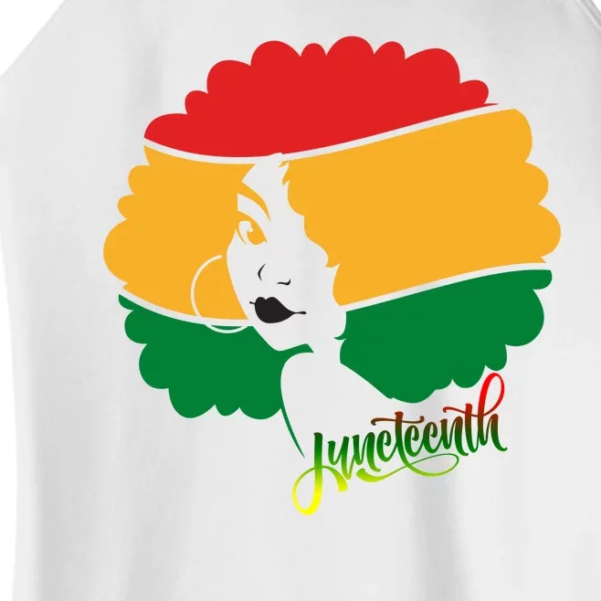 Juneteenth Female Afro African American Women’s Perfect Tri Rocker Tank