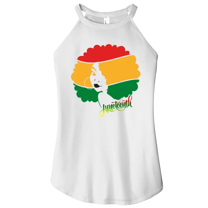 Juneteenth Female Afro African American Women’s Perfect Tri Rocker Tank