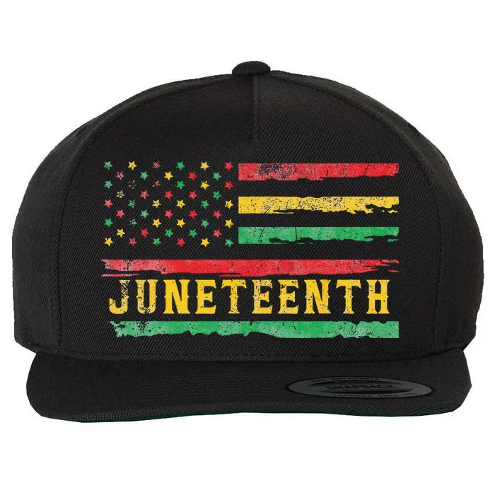 Juneteenth Flag African American Wo Wool Snapback Cap