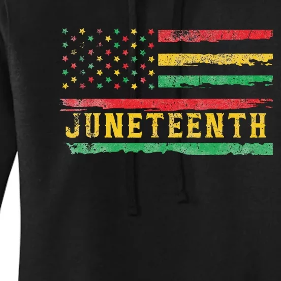 Juneteenth Flag African American Women's Pullover Hoodie