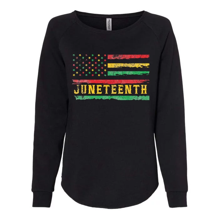 Juneteenth Flag African American Womens California Wash Sweatshirt