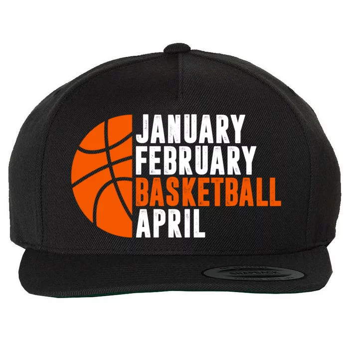 January February Basketball April Madness College Basketball Season Wool Snapback Cap