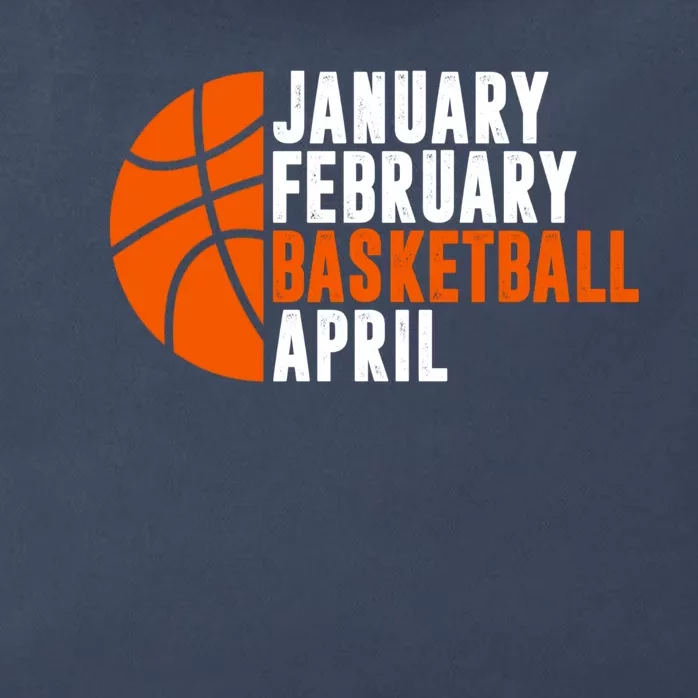 January February Basketball April Madness College Basketball Season Zip Tote Bag