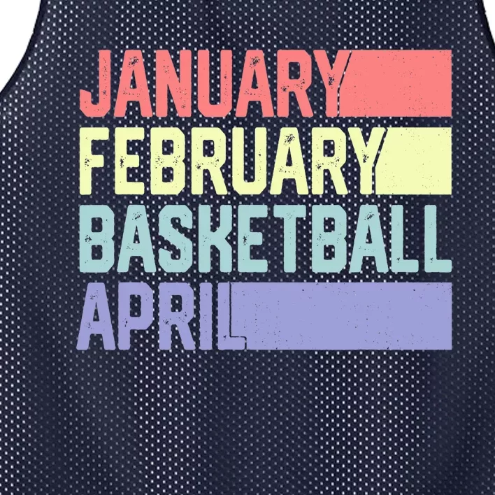 January February Basketball April Funny Retro Mesh Reversible Basketball Jersey Tank