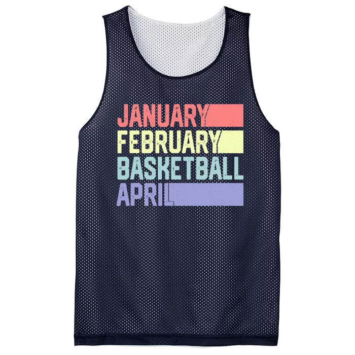 January February Basketball April Funny Retro Mesh Reversible Basketball Jersey Tank