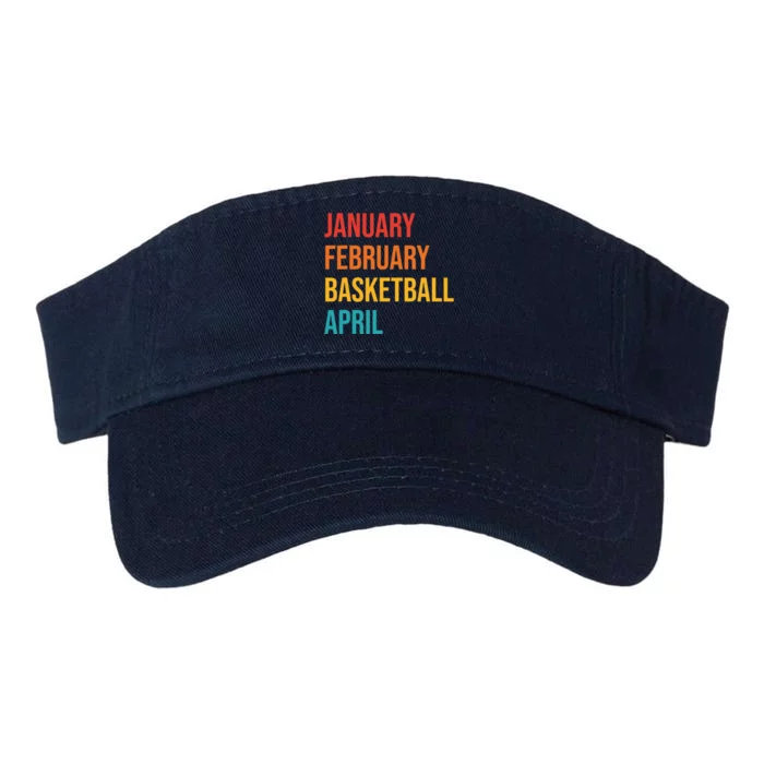 January February Basketball April Funny Retro Valucap Bio-Washed Visor