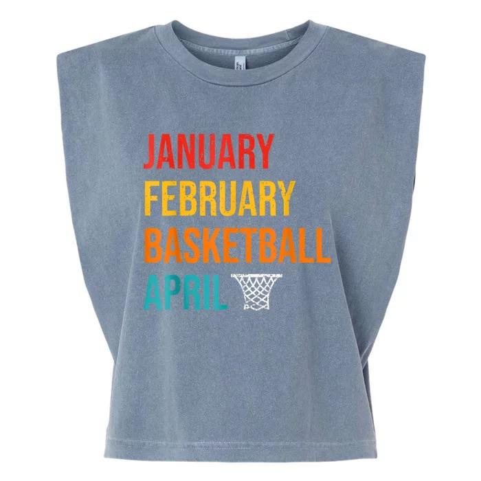 January February Basketball April Madness College Garment-Dyed Women's Muscle Tee