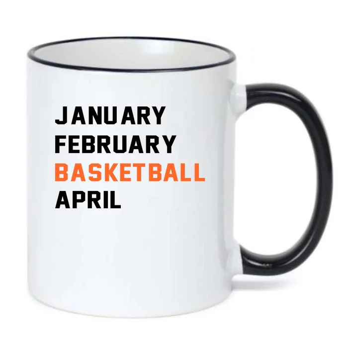 January February Basketball April College Basketball Fan Black Color Changing Mug