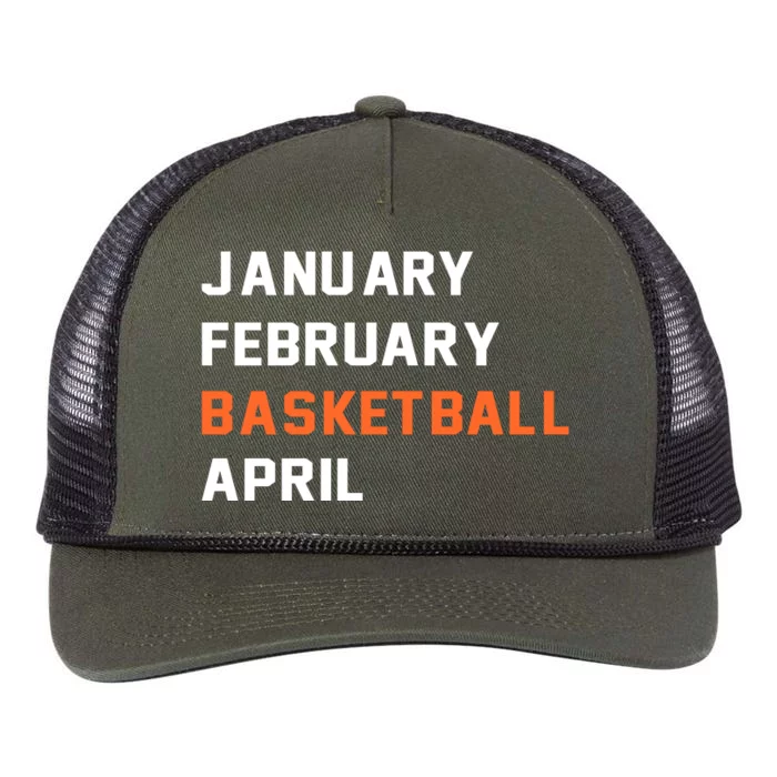 January February Basketball April College Basketball Fan Retro Rope Trucker Hat Cap