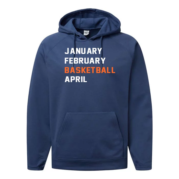 January February Basketball April College Basketball Fan Performance Fleece Hoodie