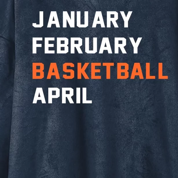 January February Basketball April College Basketball Fan Hooded Wearable Blanket