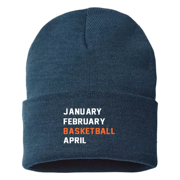 January February Basketball April College Basketball Fan Sustainable Knit Beanie