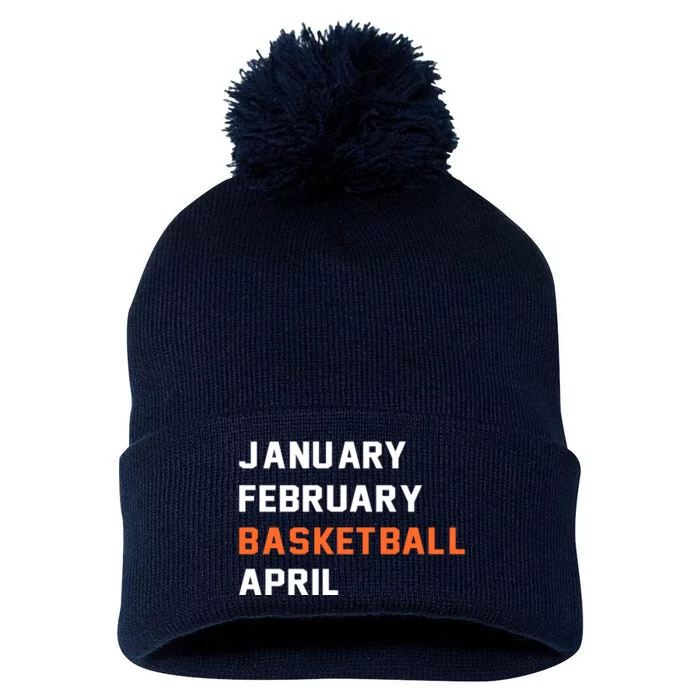 January February Basketball April College Basketball Fan Pom Pom 12in Knit Beanie