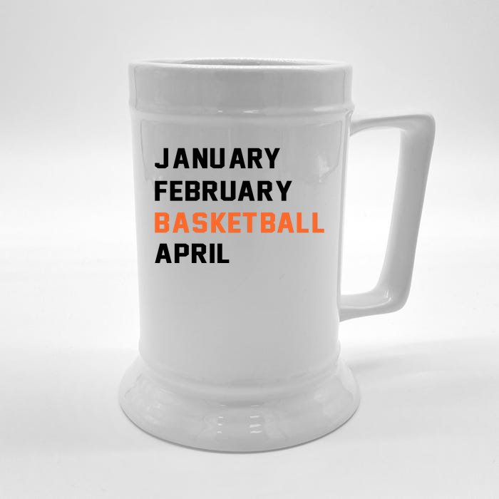 January February Basketball April College Basketball Fan Front & Back Beer Stein