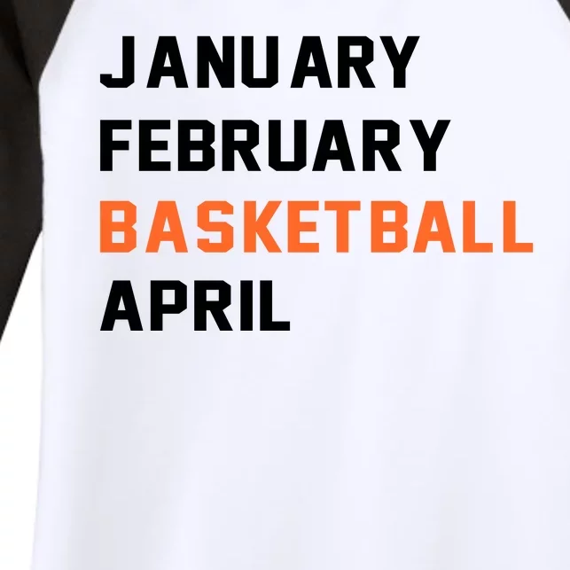 January February Basketball April College Basketball Fan Women's Tri-Blend 3/4-Sleeve Raglan Shirt